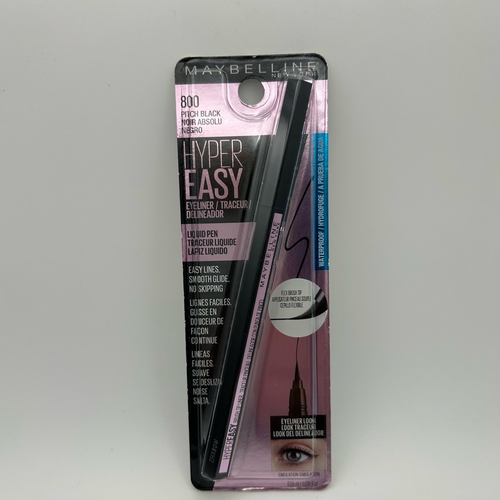 Maybelline HYPER EASY LIQUID EYELINER EYE MAKEUP 800 Pitch Black